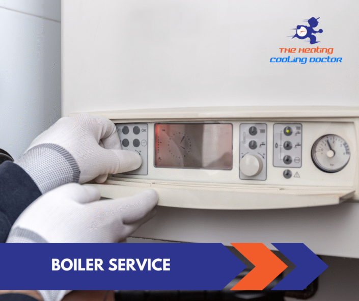 professional technician giving a boiler service