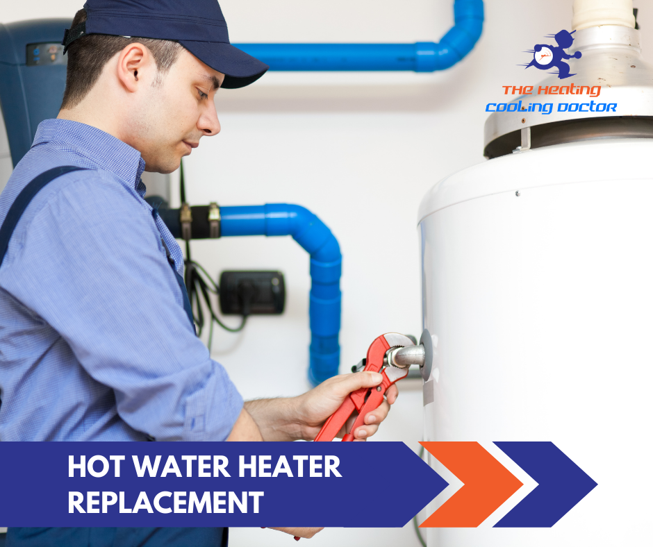Water Heater Replacement 2 technician replacing the old water heater