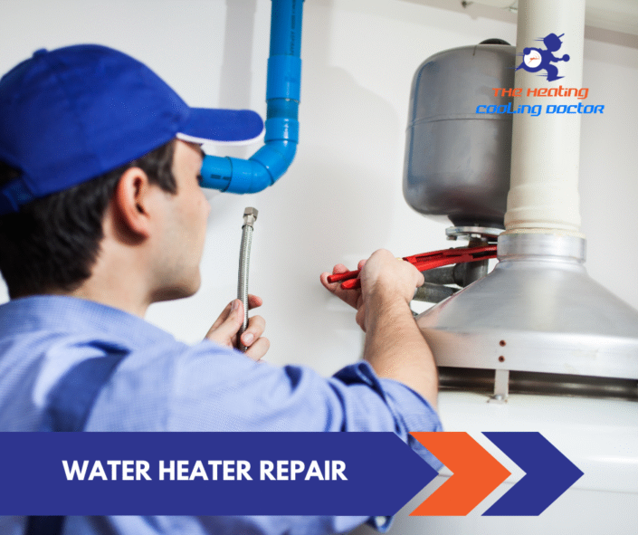 professional technician repairs water heater after detecting the problem
