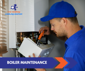 professional technician providing a boiler maintenance